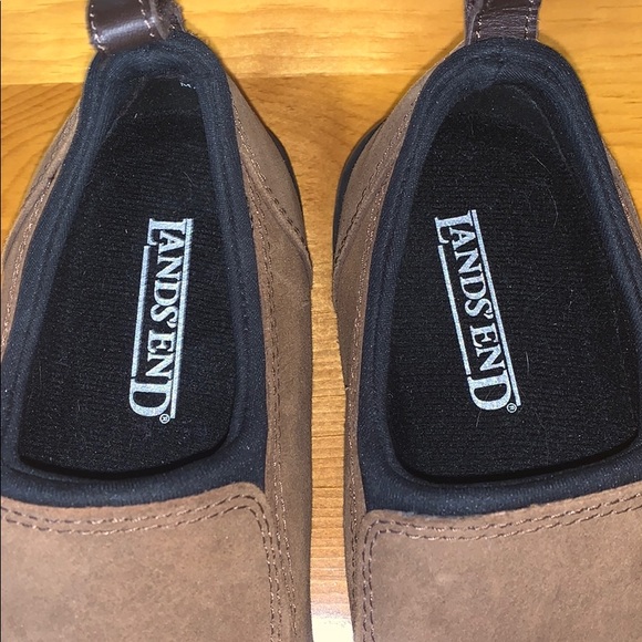 Brand New! Lands End Slip On Suede Moc Shoes - Picture 3 of 6